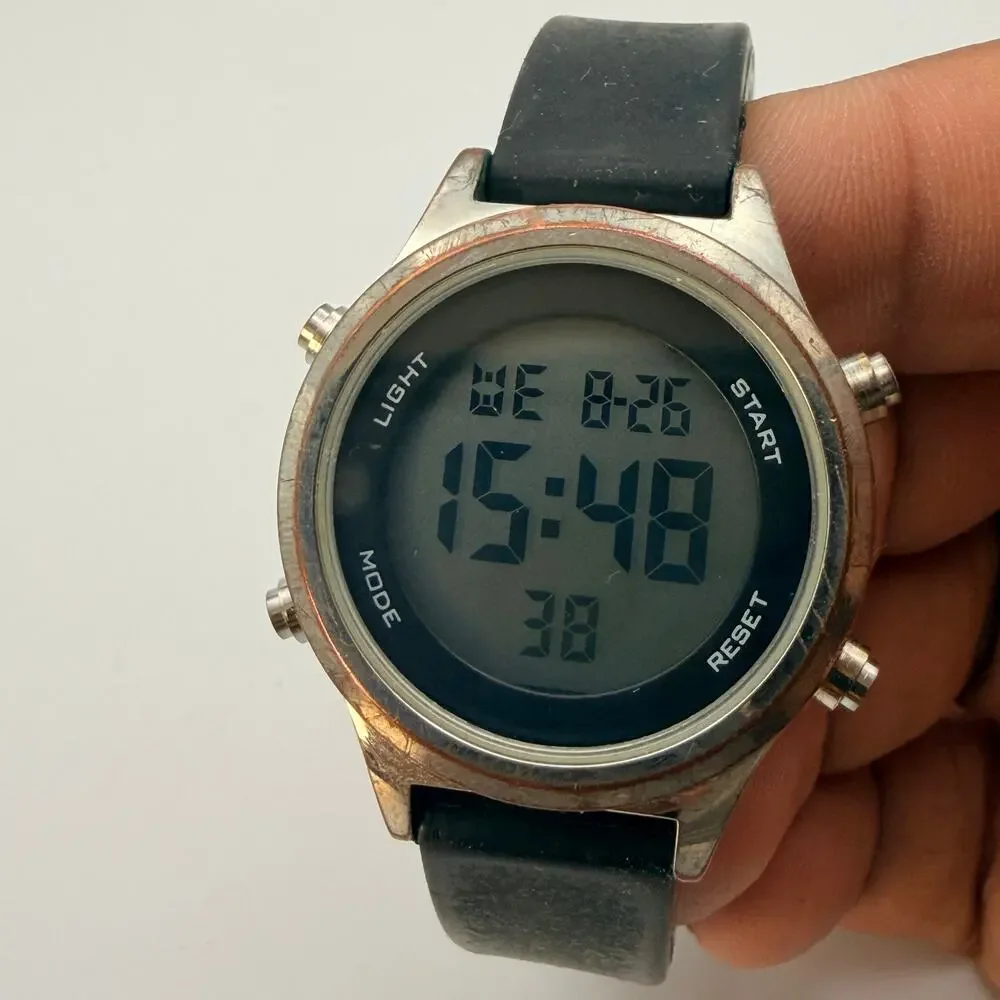 Time and Tru Women's Silver Tone Digital Watch - New Battery